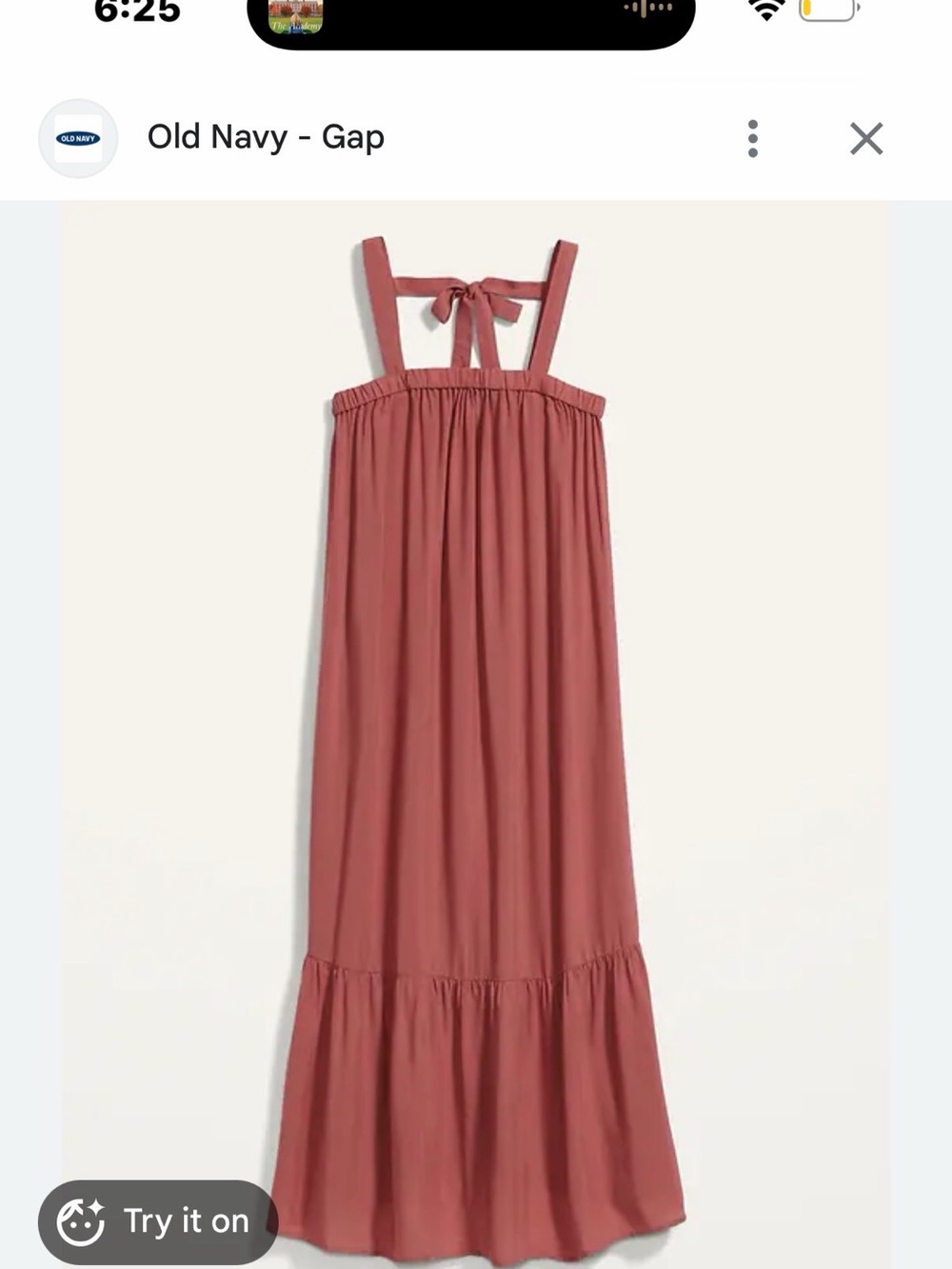 Old Navy Womens XS Coastal Boho Vacation Euro Summer Tie Back Swing Maxi Dress